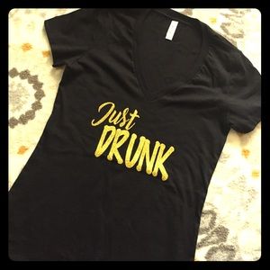 Funny bachelorette shirt with glitter lettering 🥂