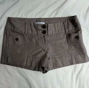 Charlotte Russe Dress Shorts Tan Brown 2" Inseam