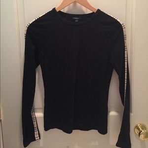 Black Burberry Long Sleeve Shirt