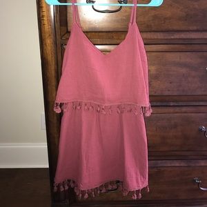 NWT Maroon Tank w/Tassels and Adjustable Straps