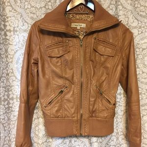 Camel Pleather Jacket