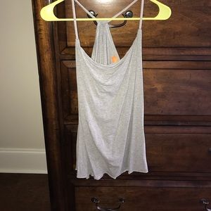 Gray Tank Top w/Cord Straps