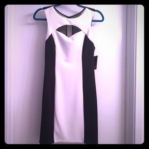 NWT ivory/black sexy fitted dress by Guess size 2