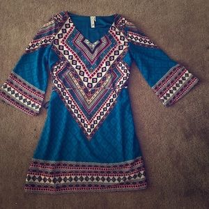 "Pink Owl" Print Dress