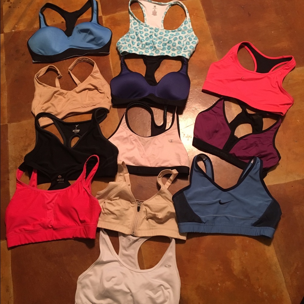Medium sport bras or athletic type bras.
