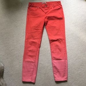 Free People Ombré Red Ankle Jeans