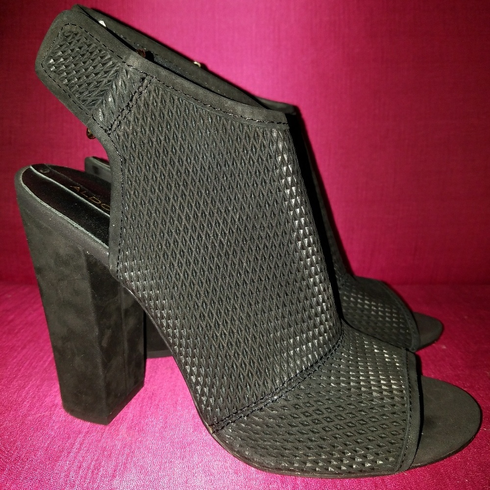 Black Leather Heels