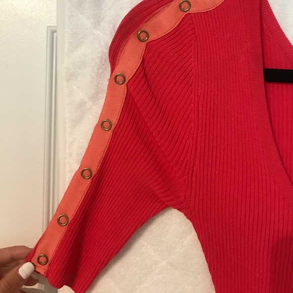 Marciano XS coral button up side dress - Picture 2 of 5