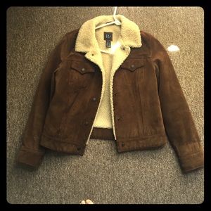 Vintage Style Brown Shearling Jacket