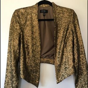 Sequin cropped blazer