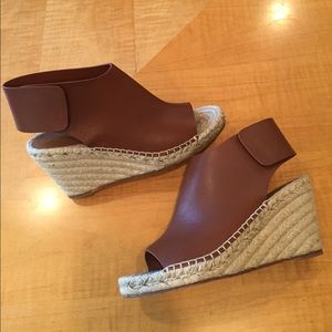 Never Worn Brown Leather Celine Espadrilles