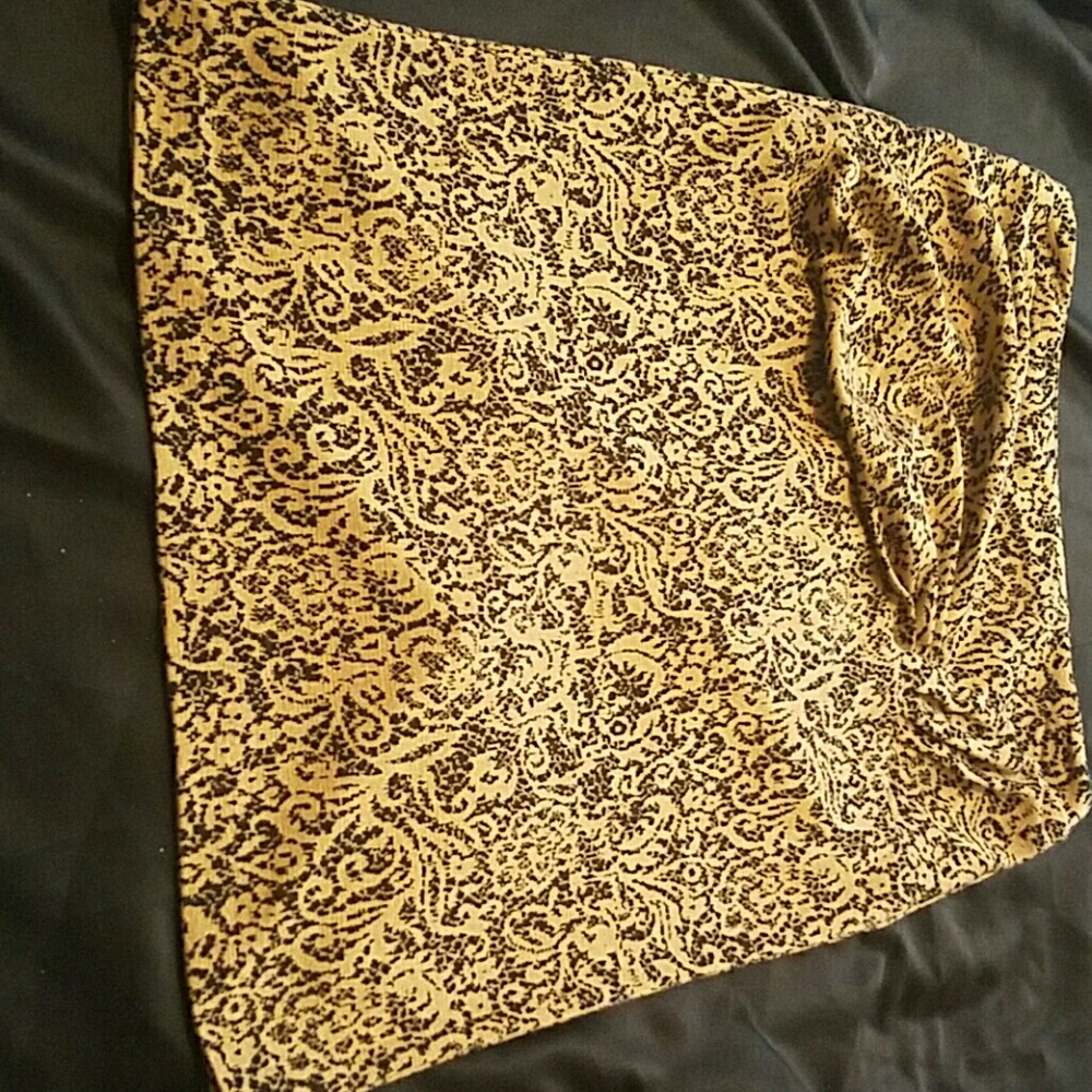 Tan print skirt