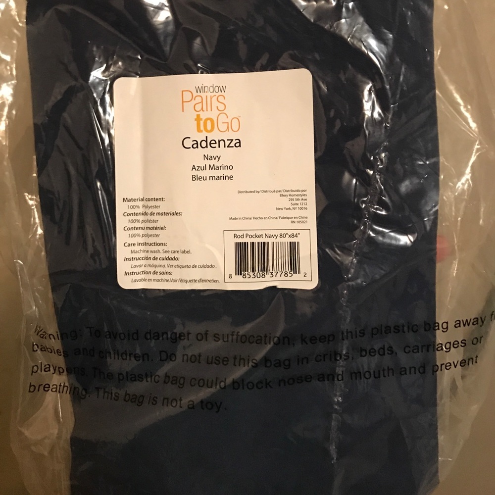 *Brand new* navy curtains