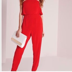 Misguided brand strapless jumpsuit.