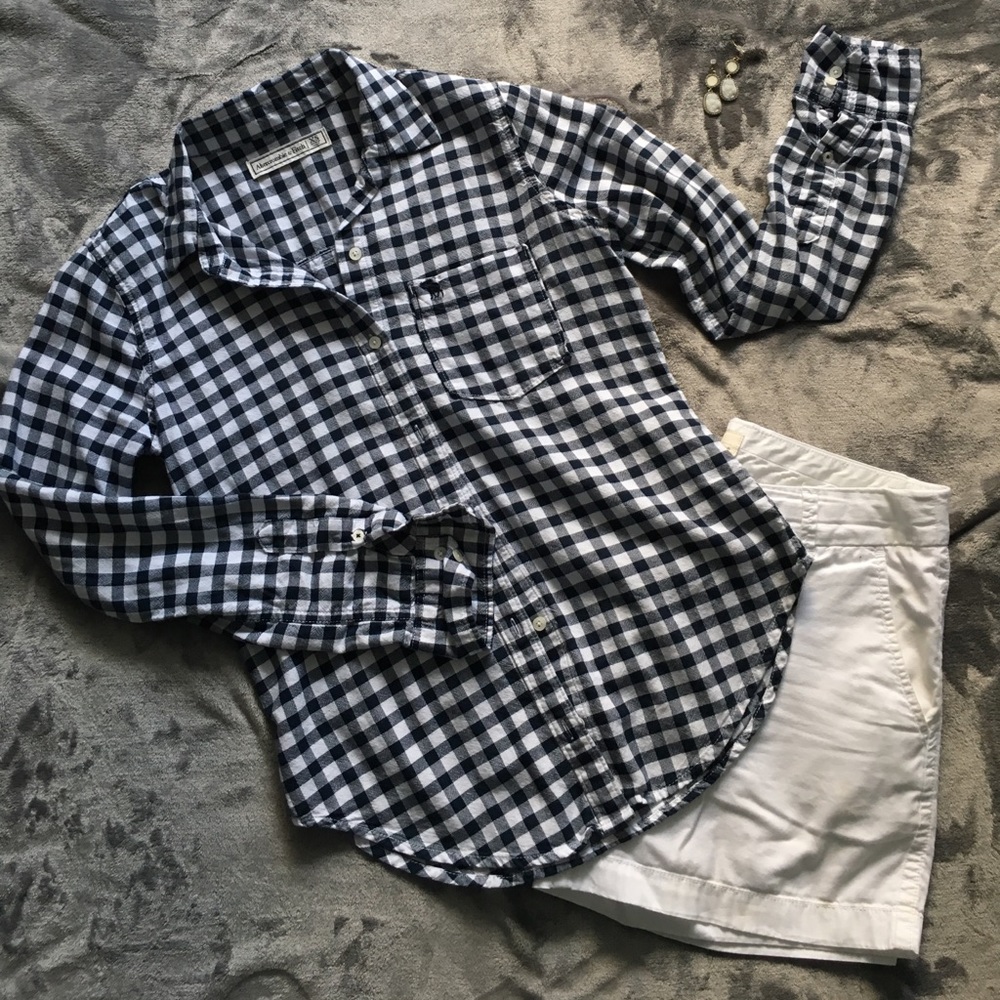 Gingham button down shirt