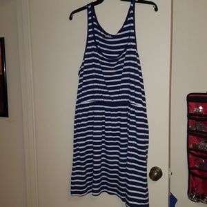 Navy and White Striped Tank Dress XXL Old Navy