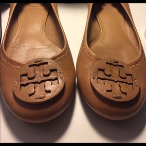Tory Burch Reva tan flats