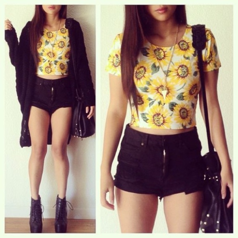 Sunflower Summer Crop Top