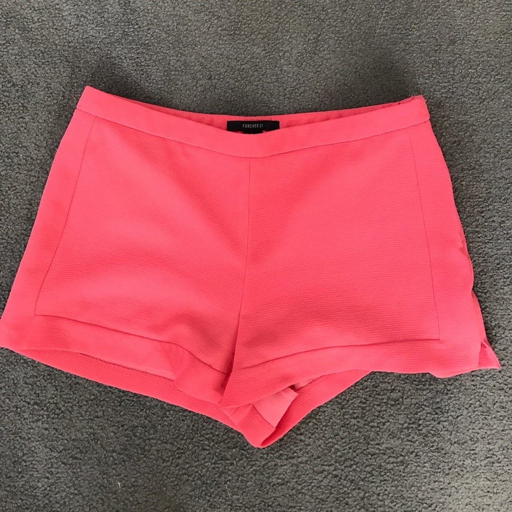 Forever 21 Coral Fabric Shorts