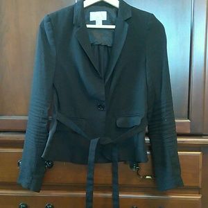 H&M Women's Fitted Blazer with Tied Waist