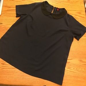 🌞🔥💟Merona Navyblue short sleeveblouse w/ collar