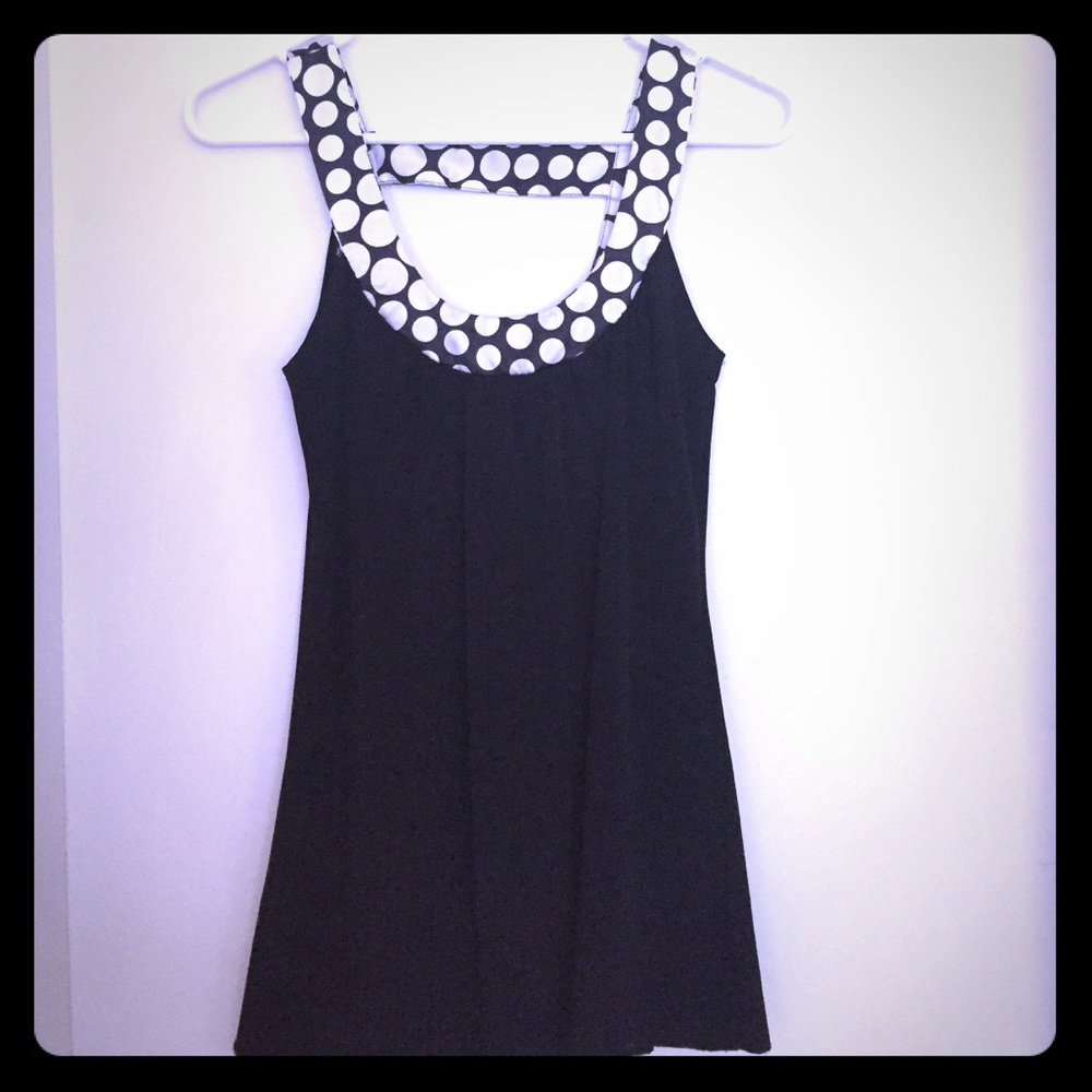 Soft and flowy tank with polka dot detail
