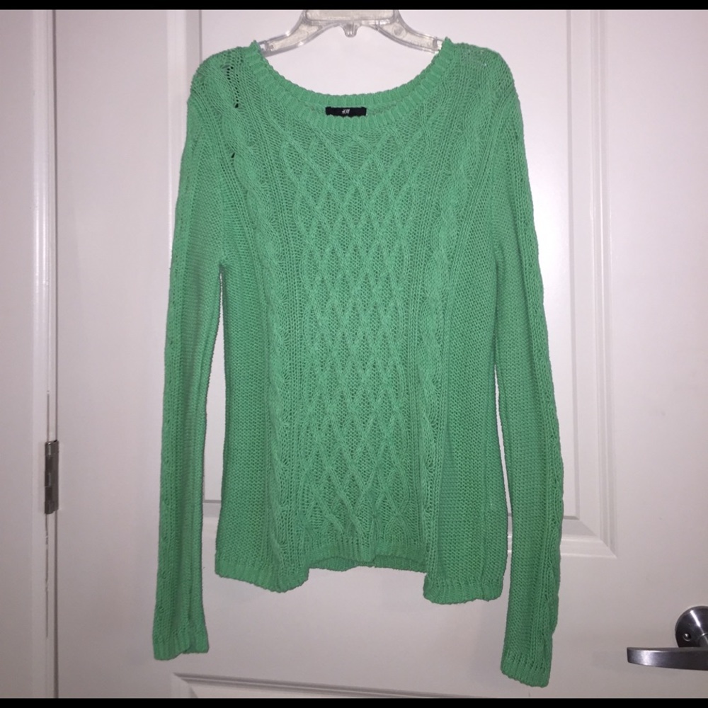 Bright Green Knit Sweater