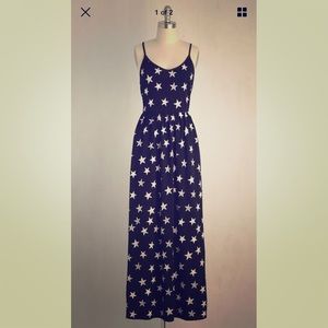 Modcloth black maxi star dress