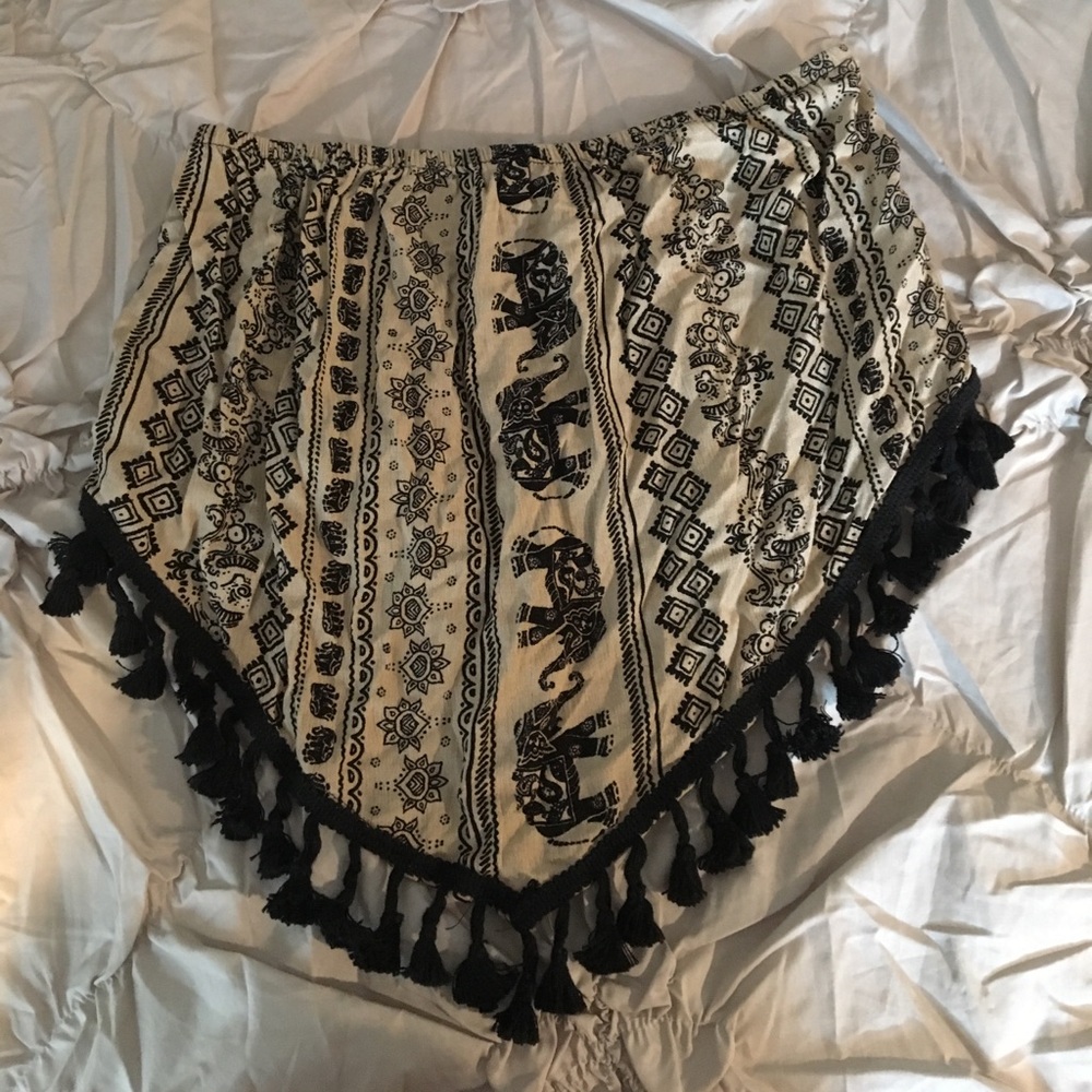 LA Hearts elephant fringe tube top