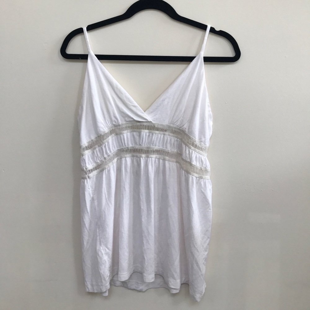 Spaghetti Strapped Flowy White Blouse