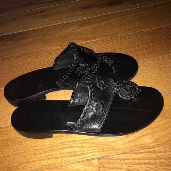 Jack Rogers Navajo Black Leather - Picture 2 of 4