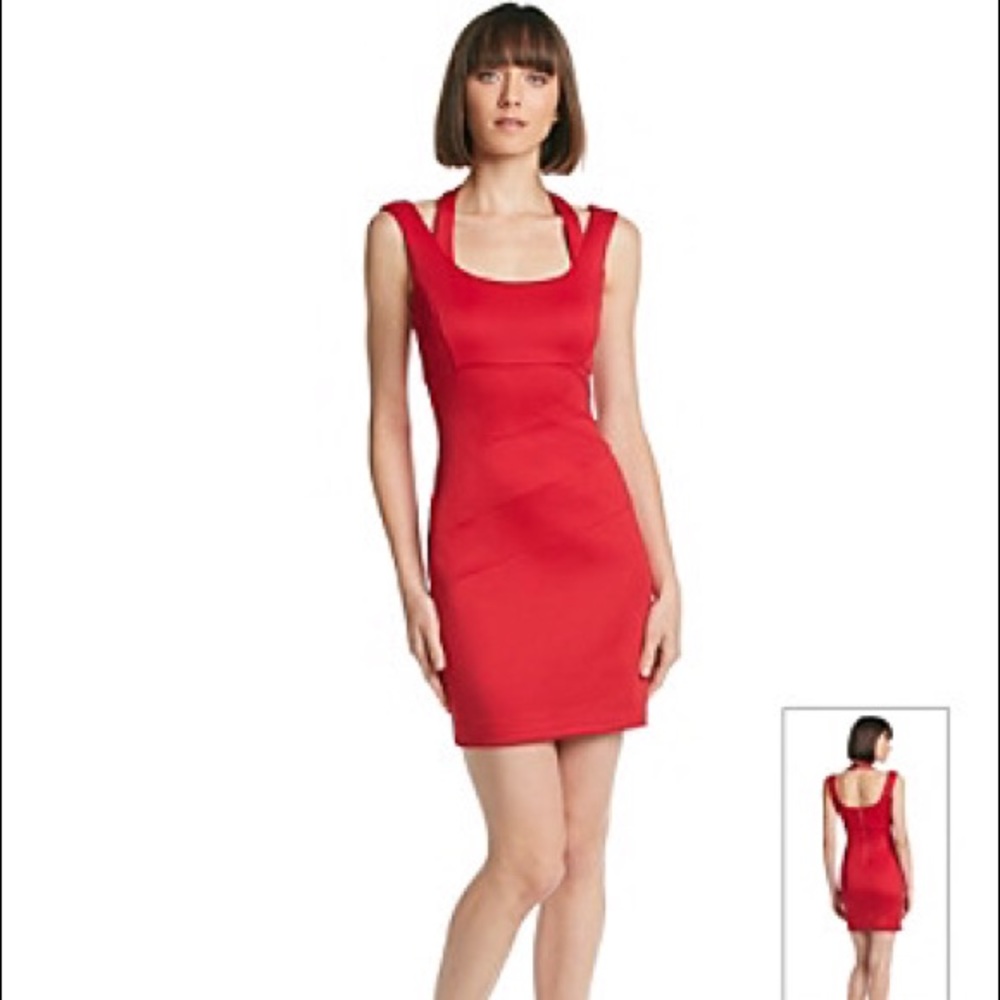 Guess fitted red dress