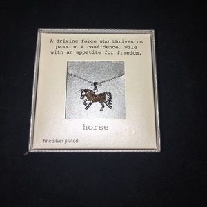 Silver plated Horse Necklace
