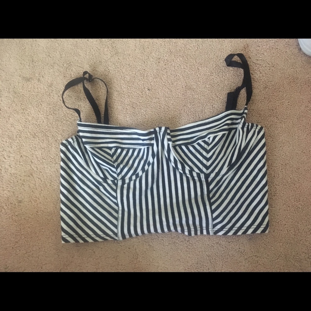 American Apparel striped bralette L