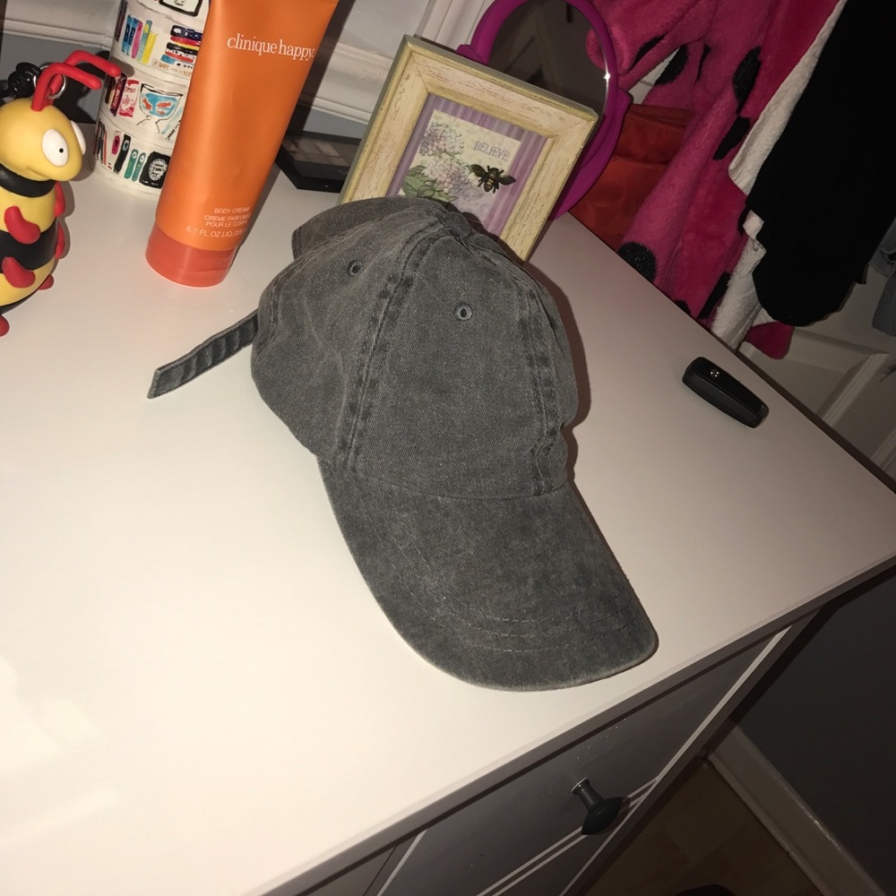 dark denim baseball cap