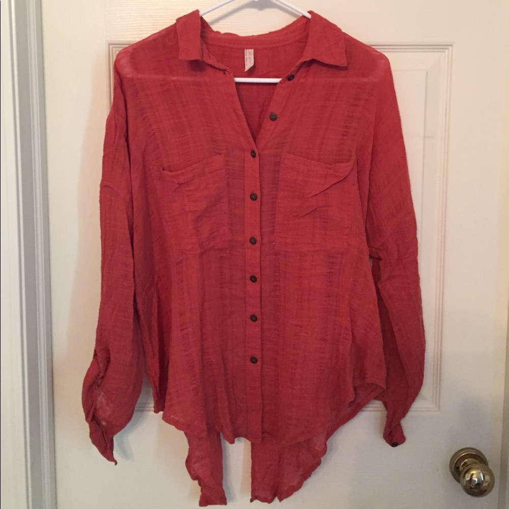 ❌SOLD❌FREE PEOPLE burnt orange long sleeve