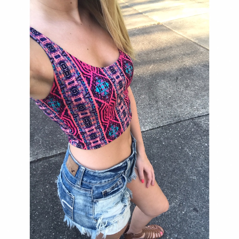NWT forever 21 SMALL crop too tank pink