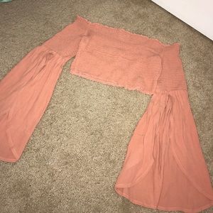 Crop Top with Bell sleeves