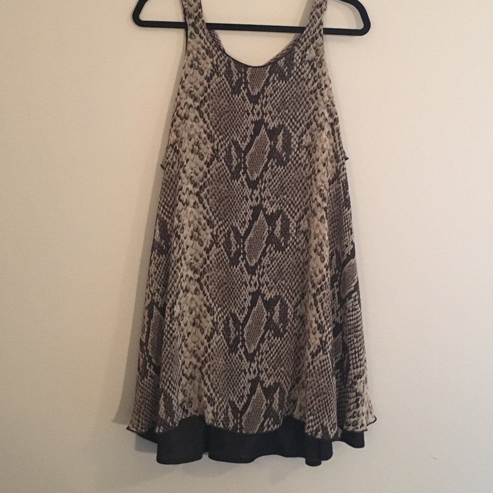 Snake print layered dress