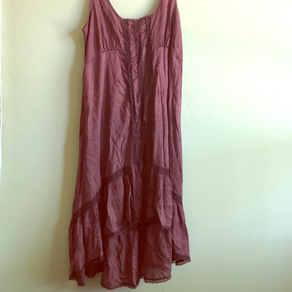 Burgundy lace dress Free People