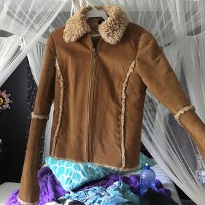 Express Faux Fur Suede Jacket
