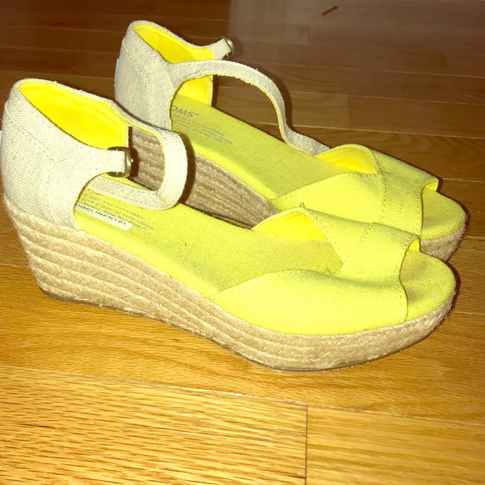 Toms Yellow Wedges