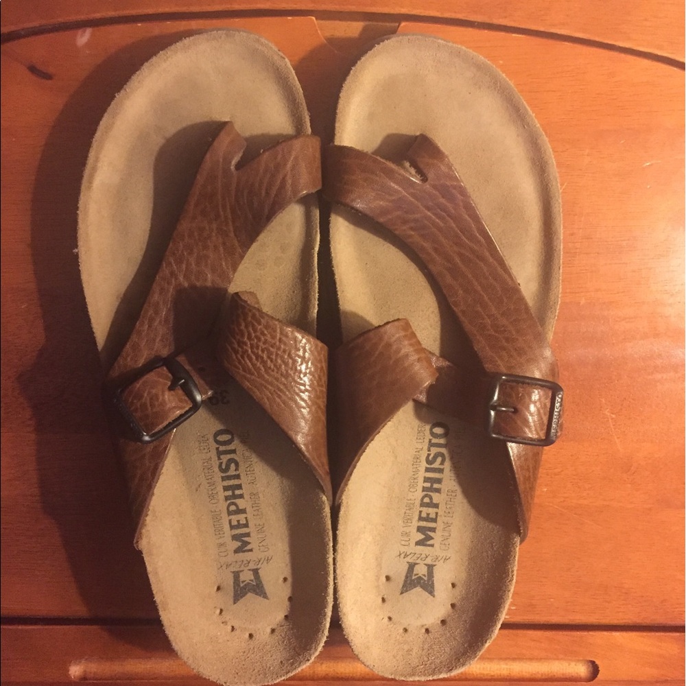 Brown leather Mephisto Sandals 39