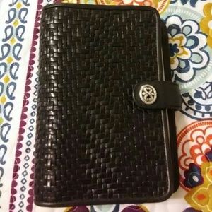 Black leather planner