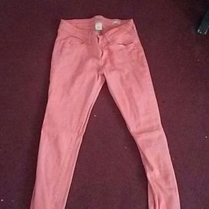 Orange super skinny jeans