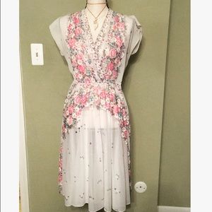 Romantic Vintage Floral Fit & Flare Dress