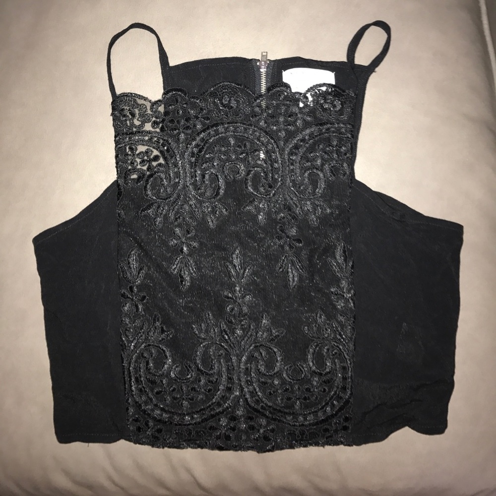 Kendall & Kylie lace crop top