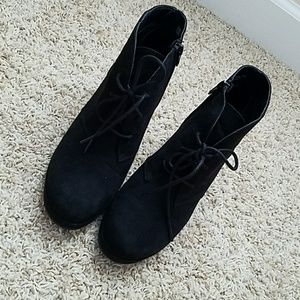 MERONA Suede Wedge Booties