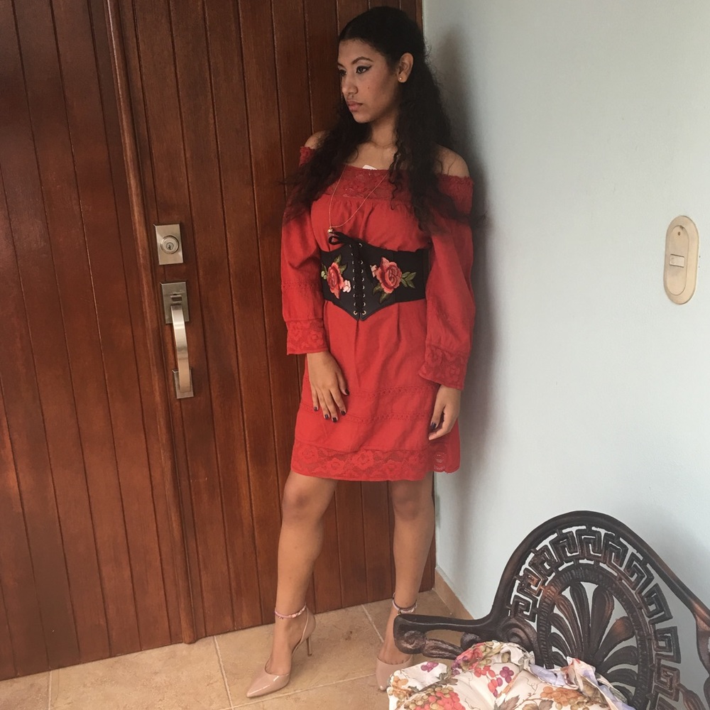Red Boho Dress
