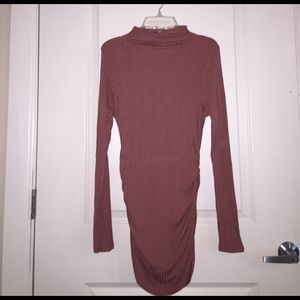 NWT Mauve Colored Soft Turtle Neck Dress